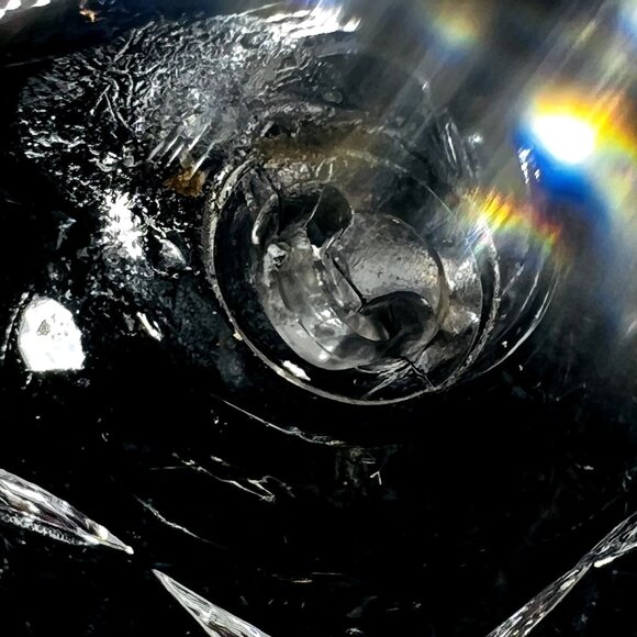 Vtg WATERFORD Lismore Bell Cut Lead Crystal 3.5 Ireland Small Handled Dinner BOX - Picture 9 of 10